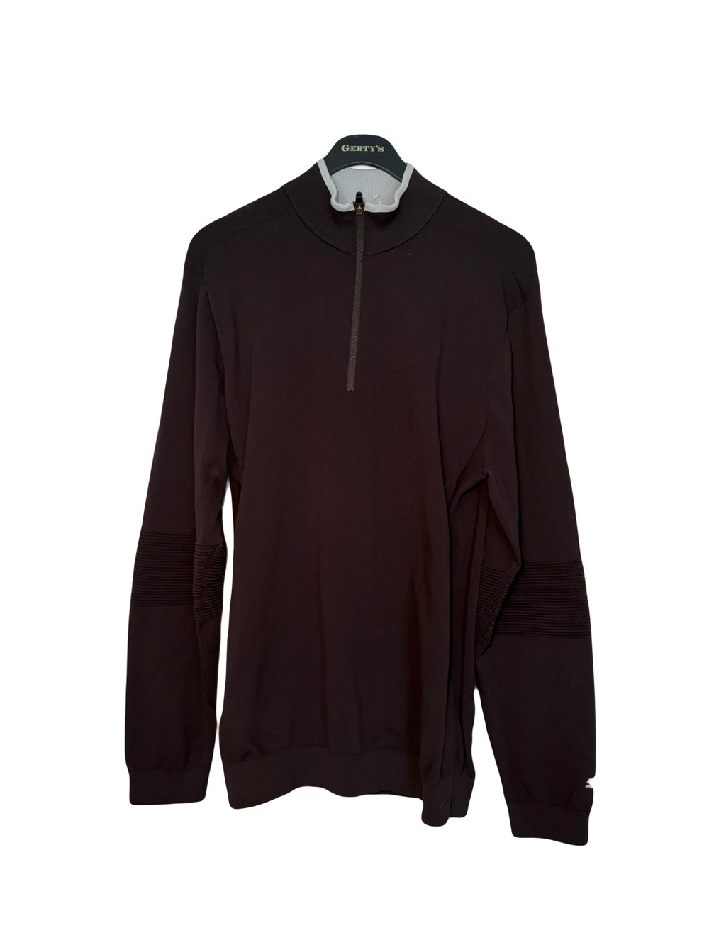 Puma Men's Black w/ gray accents Quarter-Zip Sweater size large